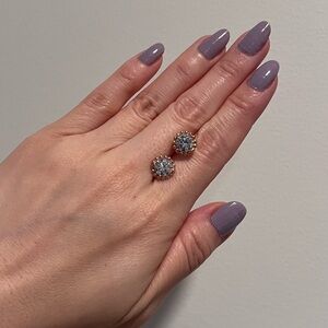 NEW Diamonique Bead Ball Diamond Stud Earrings